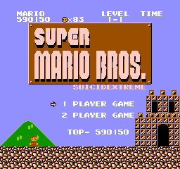 Super Mario Bros - Suicide Xtreme Title Screen